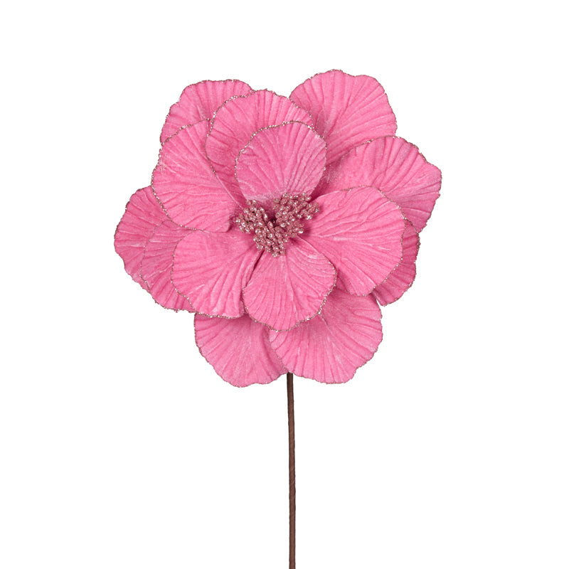Pink Simple Layered Velvet Flower