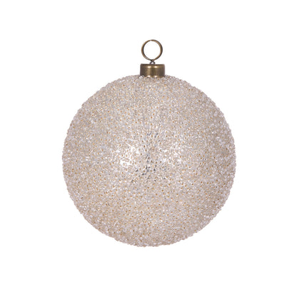 10cm Ivory Caviar Bauble