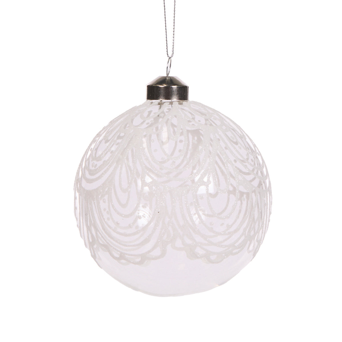 Clear Piped Lace Bauble