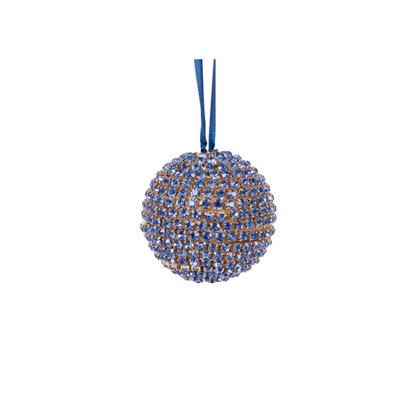 7cm Blue Crystal Bauble