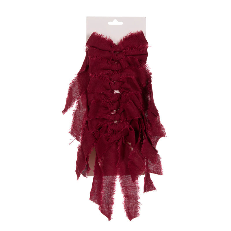 Set/10 5cm Burgundy Raw Bows