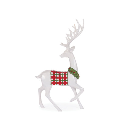 44cm Minimal Tartan Reindeer