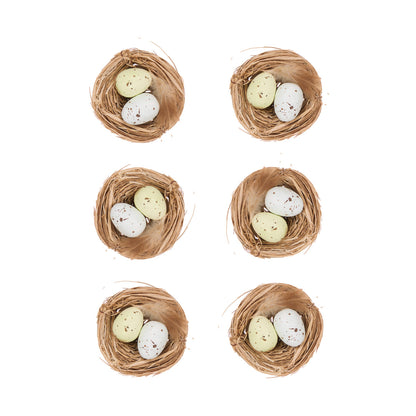 6PK BLUE & GREEN MINI EGG NESTS