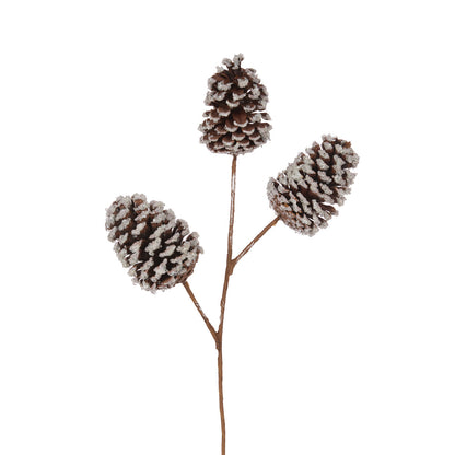 GLITTERED PINECONE PICK
