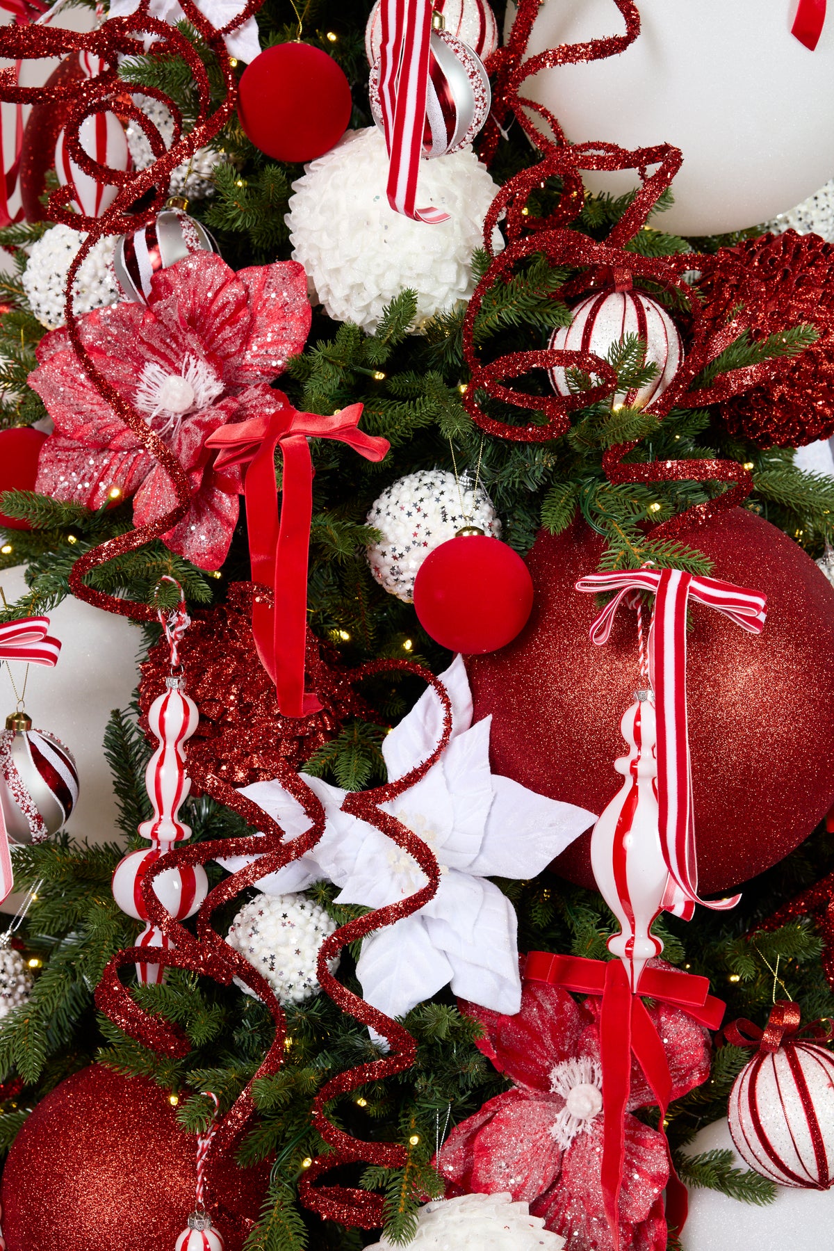 Peppermint Swirl Ornament Package - 7.5FT - 8FT