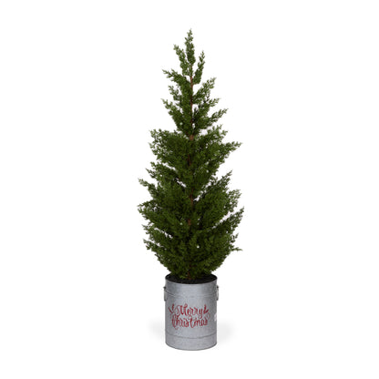 132cm Potted Merry Christmas Tree