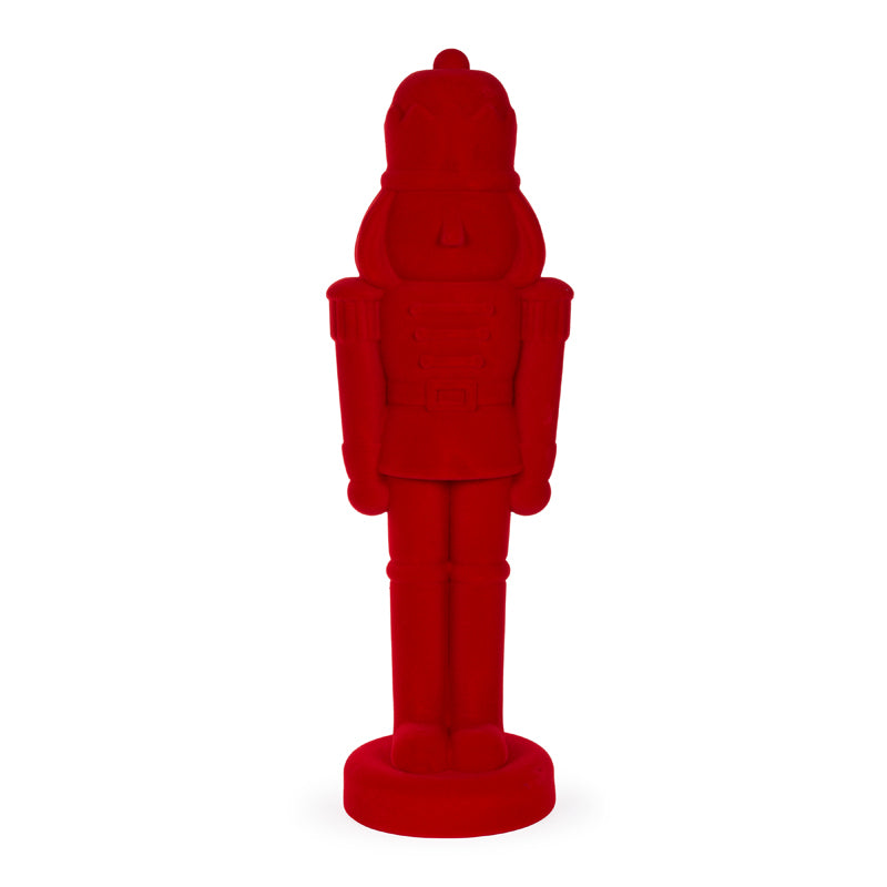 81cm Red Flocked Nutcracker