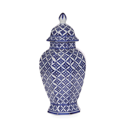 35.6cm Octagonal Chinoiserie Jar