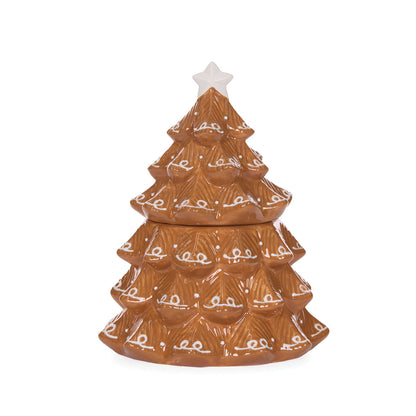 Ceramic Gingerbread Tree Cookie Jar