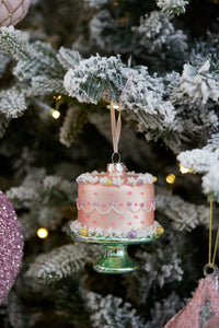 Pink Retro Cake Ornament