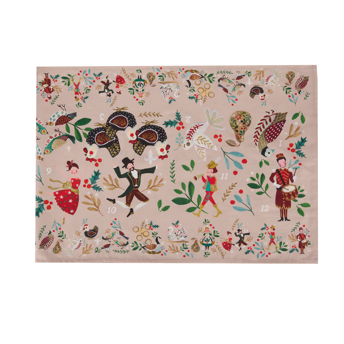 12 Days Of Christmas Cotton Table Runner