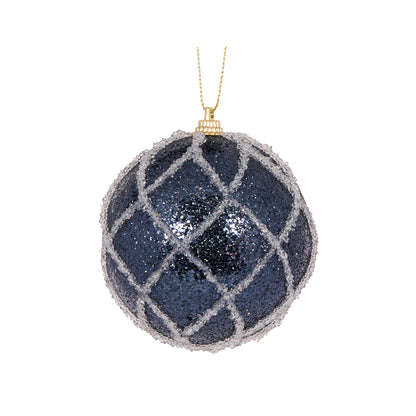 Mini Navy Lattice Bauble