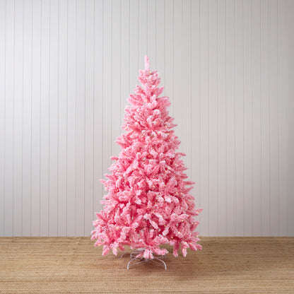 6 Ft. Frosted Pink Pine Tree - 380 Led