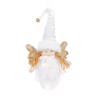 Hanging Fabric Angels White Hat