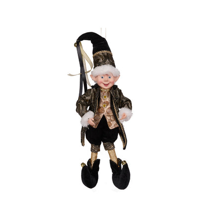 40cm Black Fabric Elf