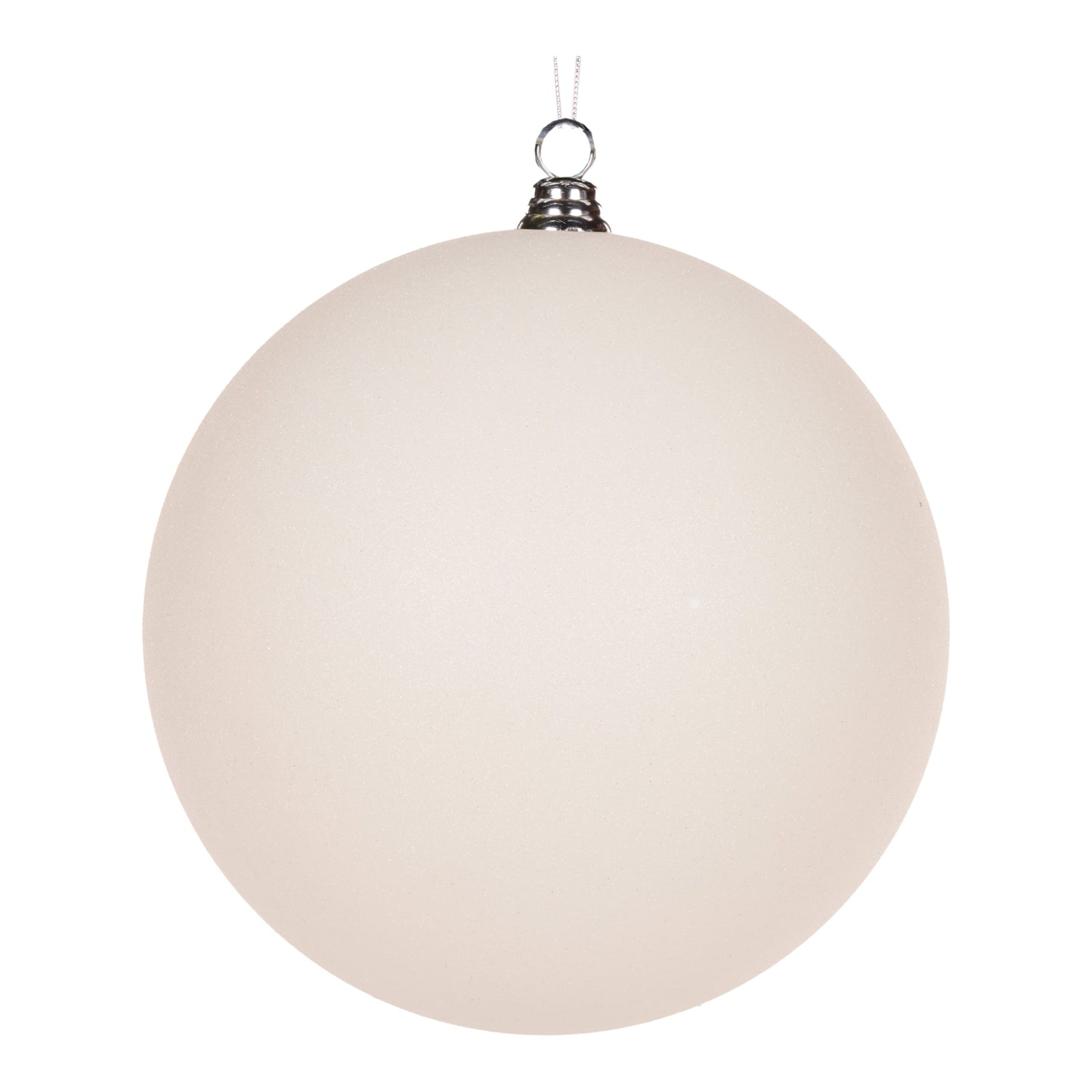 30cm White Glitter Bauble