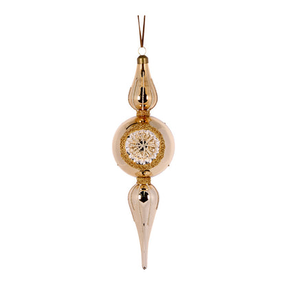 Gold Round Reflector Finial