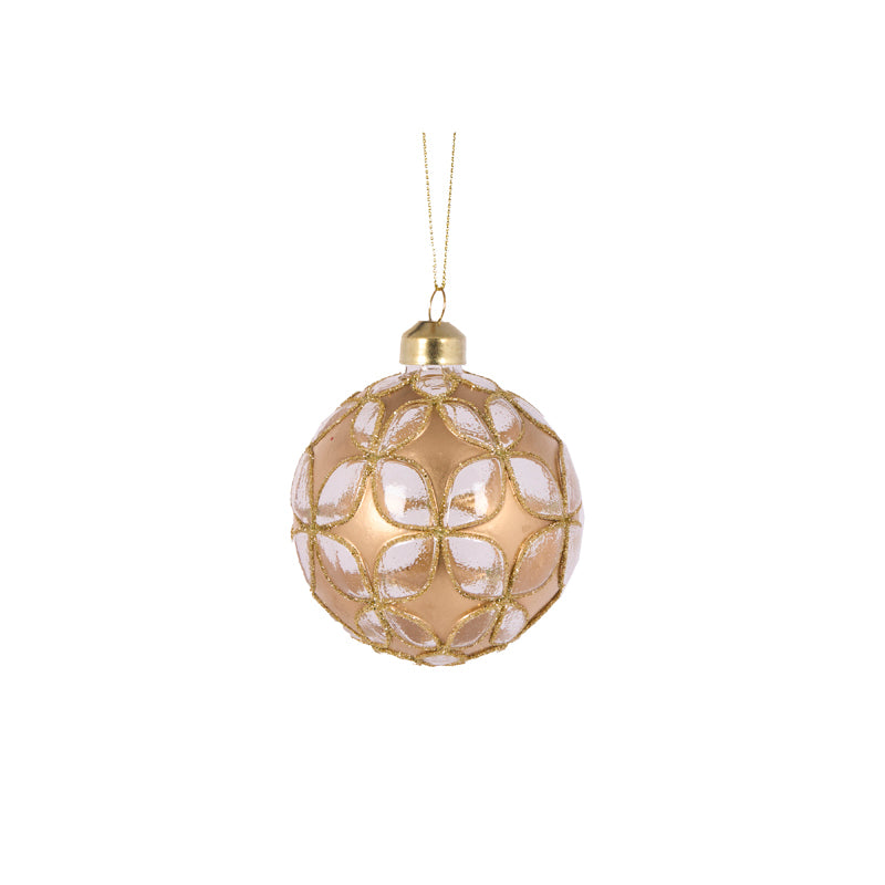 High Shine Gold Floret Round Bauble