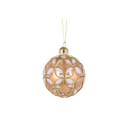 High Shine Gold Floret Round Bauble