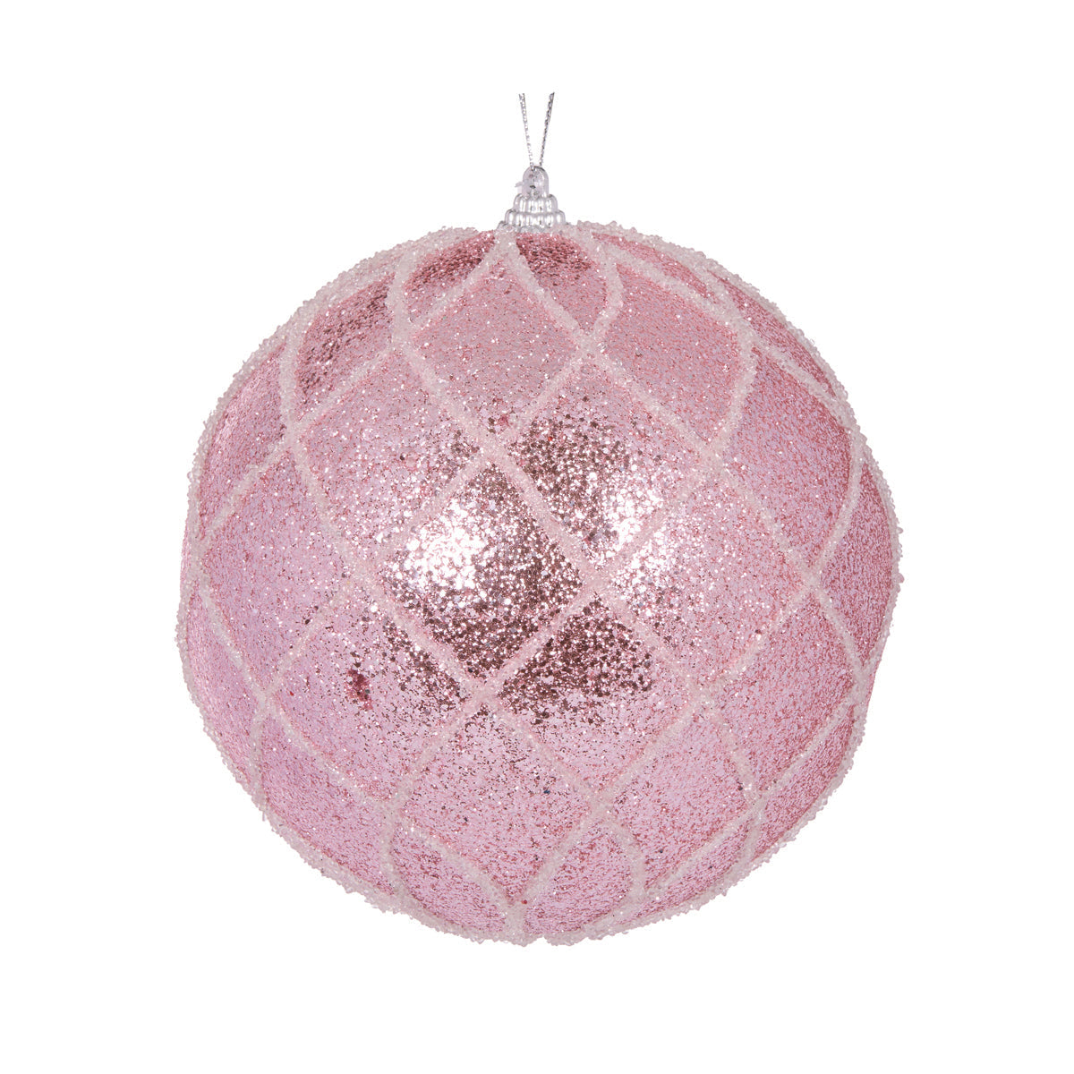 XL Pink Lattice Bauble