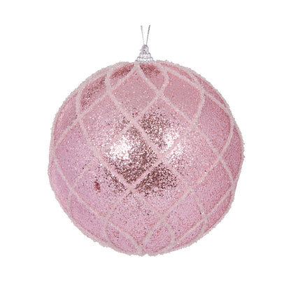 XL Pink Lattice Bauble