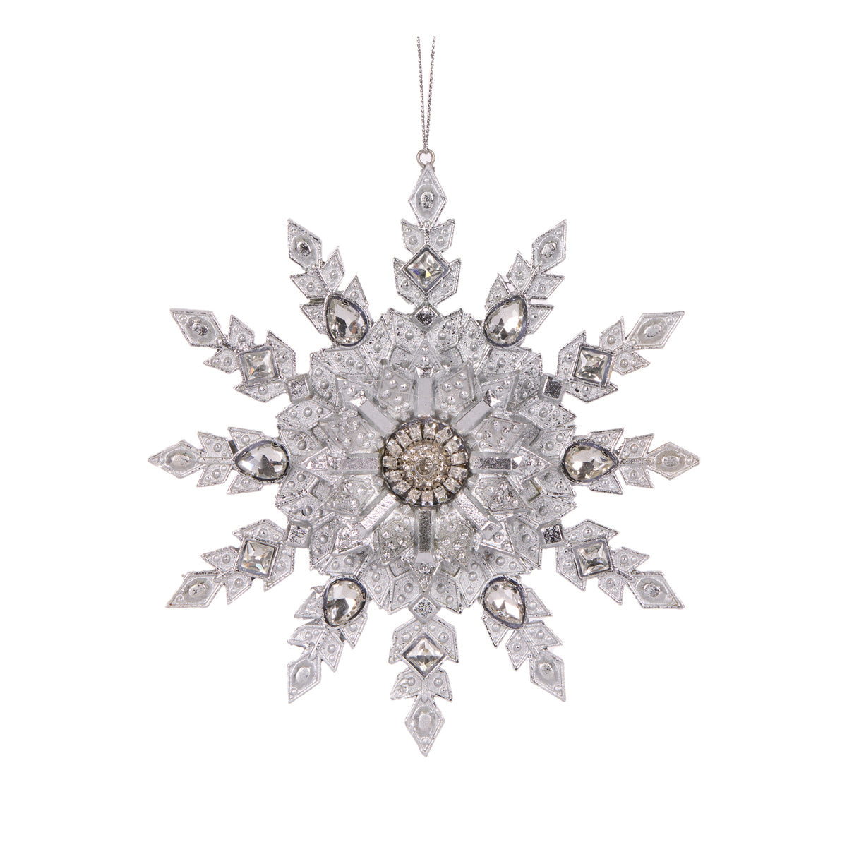17cm Silver Deco Snowflake Ornament