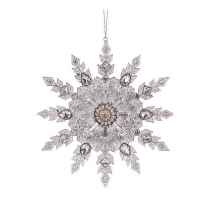 17cm Silver Deco Snowflake Ornament