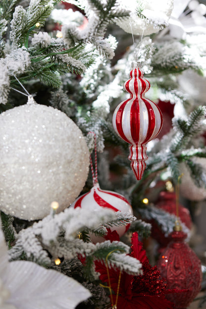 Peppermint Stripe Finial Hanging