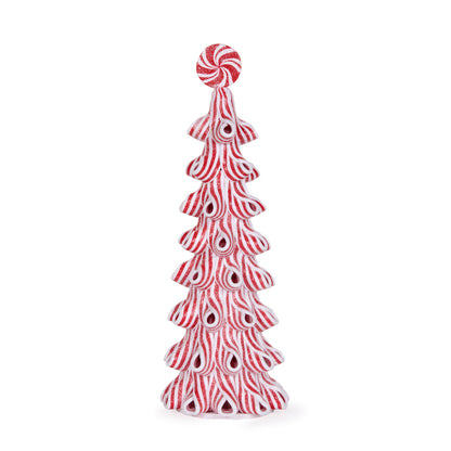 30.5 Cm Frosted Peppermint Strap Tree