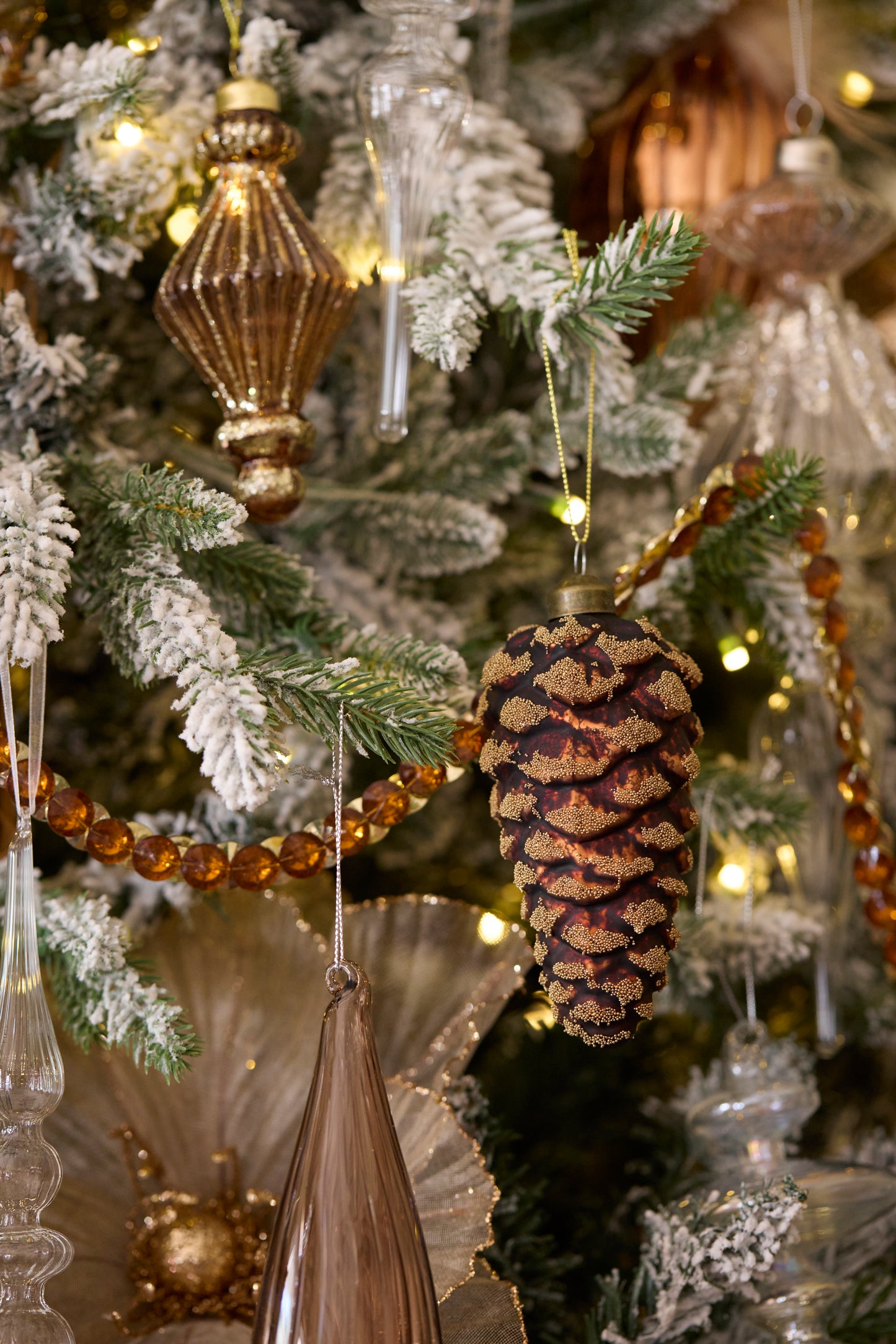 Burnt Copper Pinecone Bauble