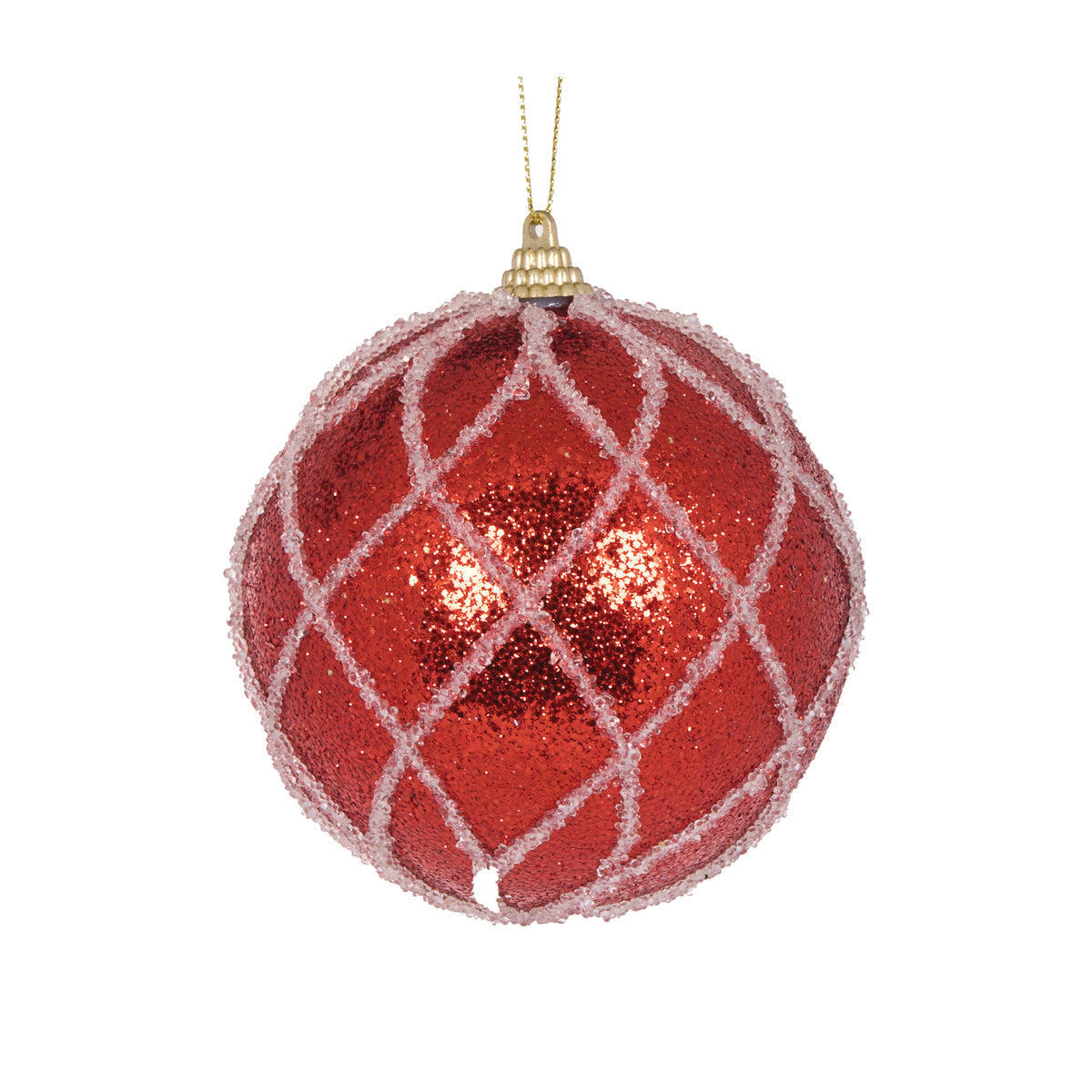 RED LATTICE BAUBLE