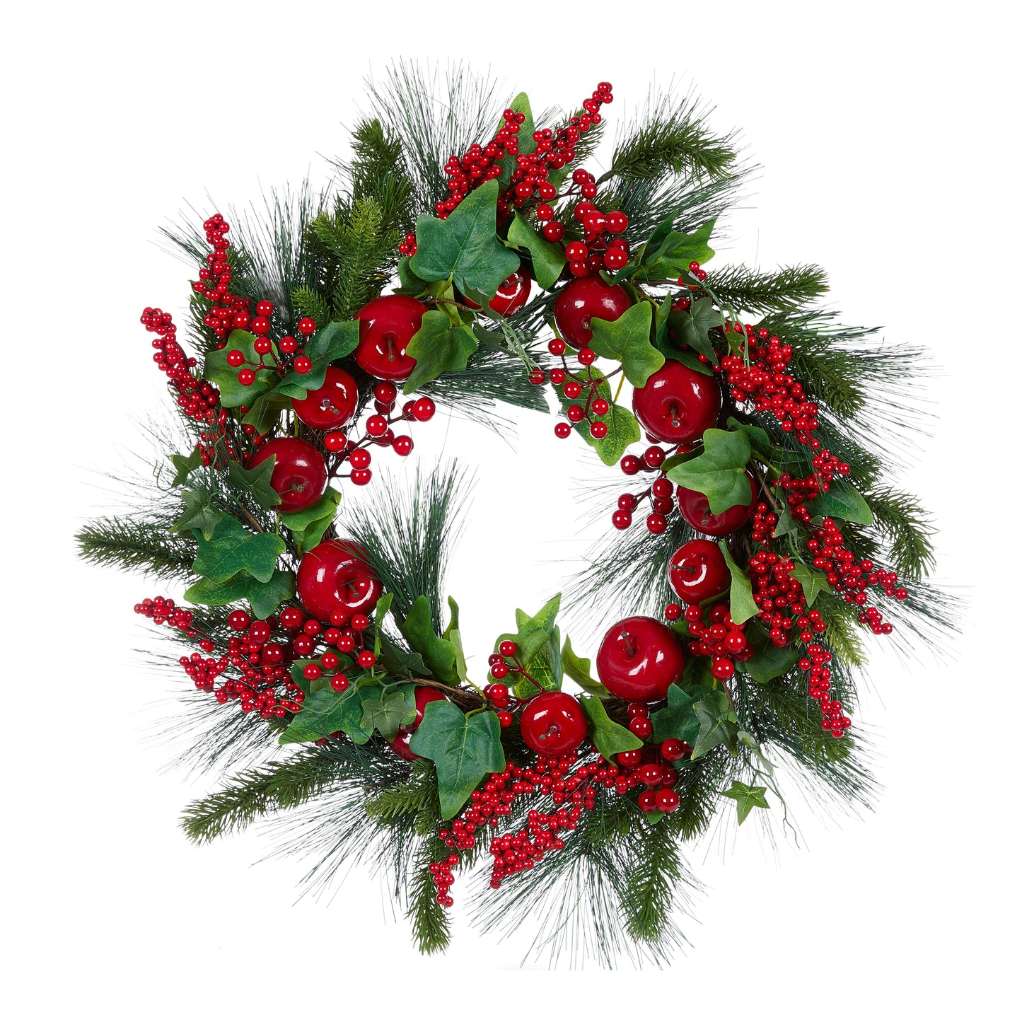 64cm Red Berry And Apple Wreath