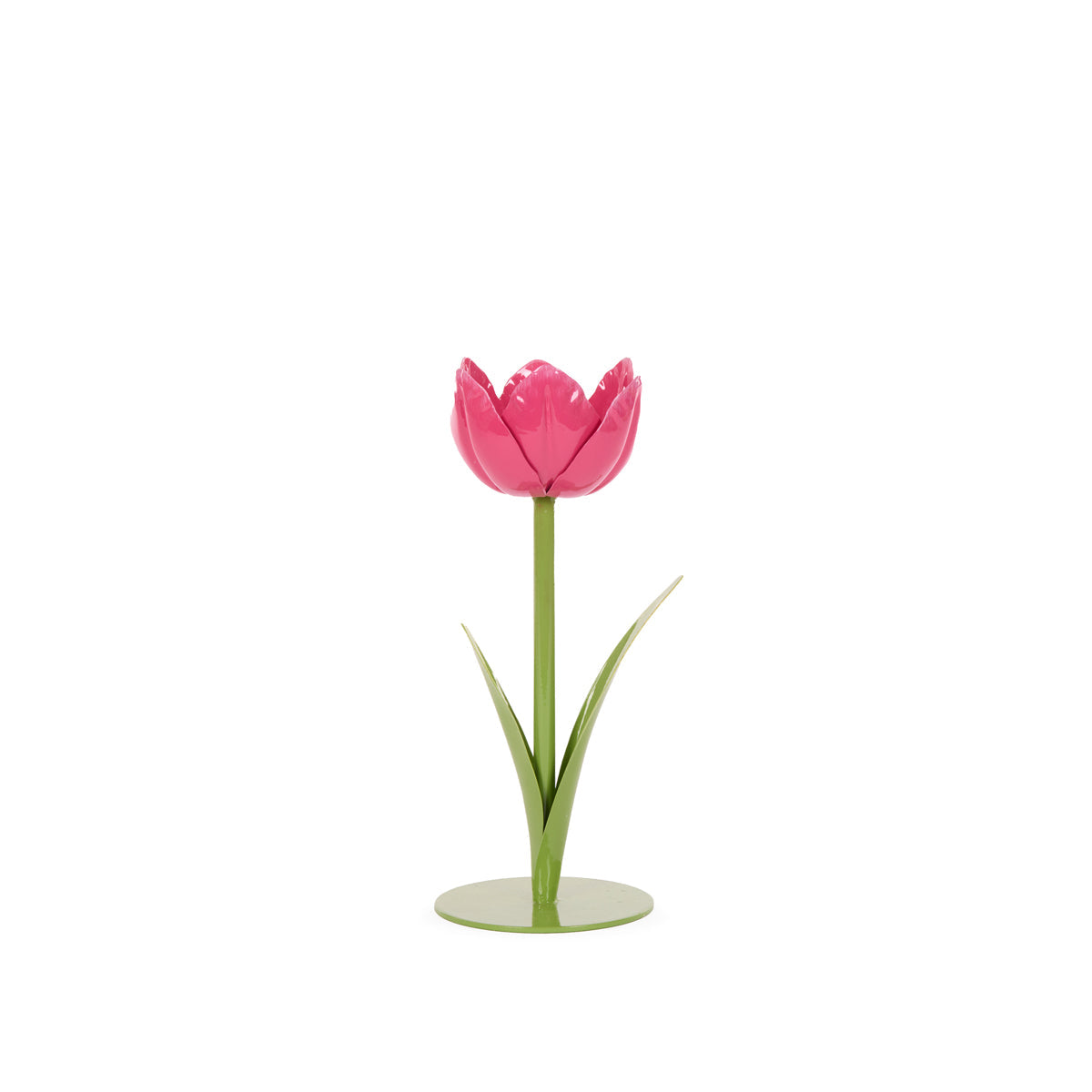 20 CM PINK TULIP CANDLE HOLDER