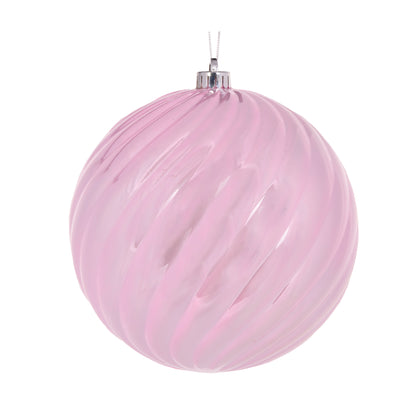 20cm Pink Swirl Bauble