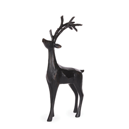 41.5cm Wood Carved Standing Reindeer