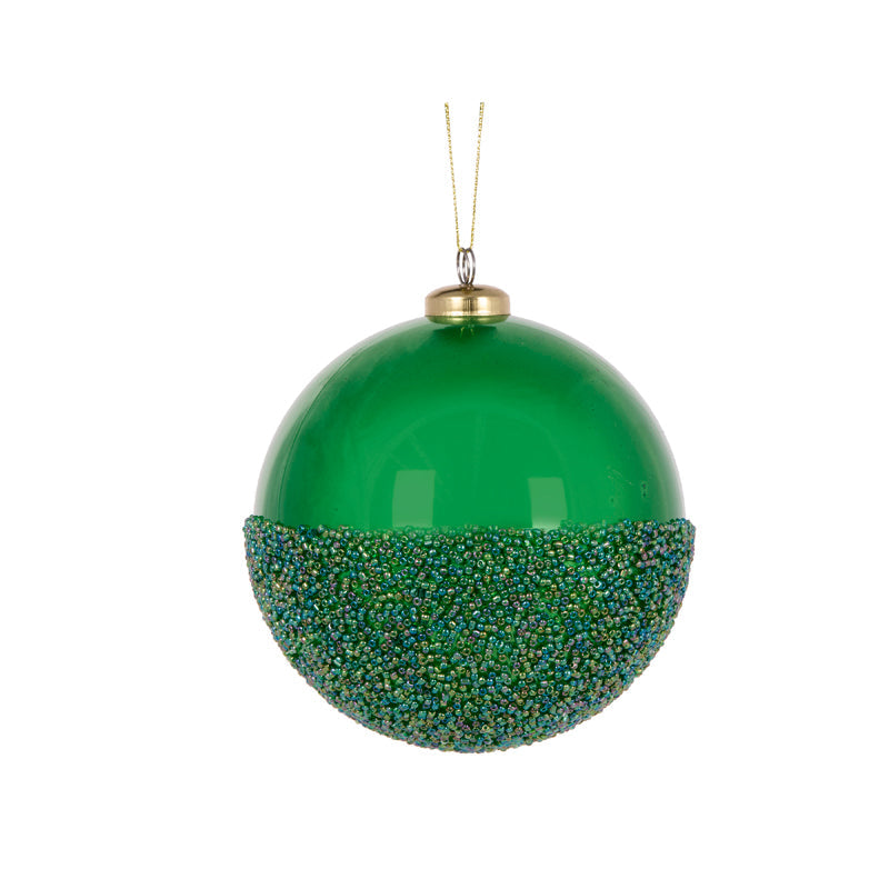 12cm Sprinkle Dipped Green Bauble