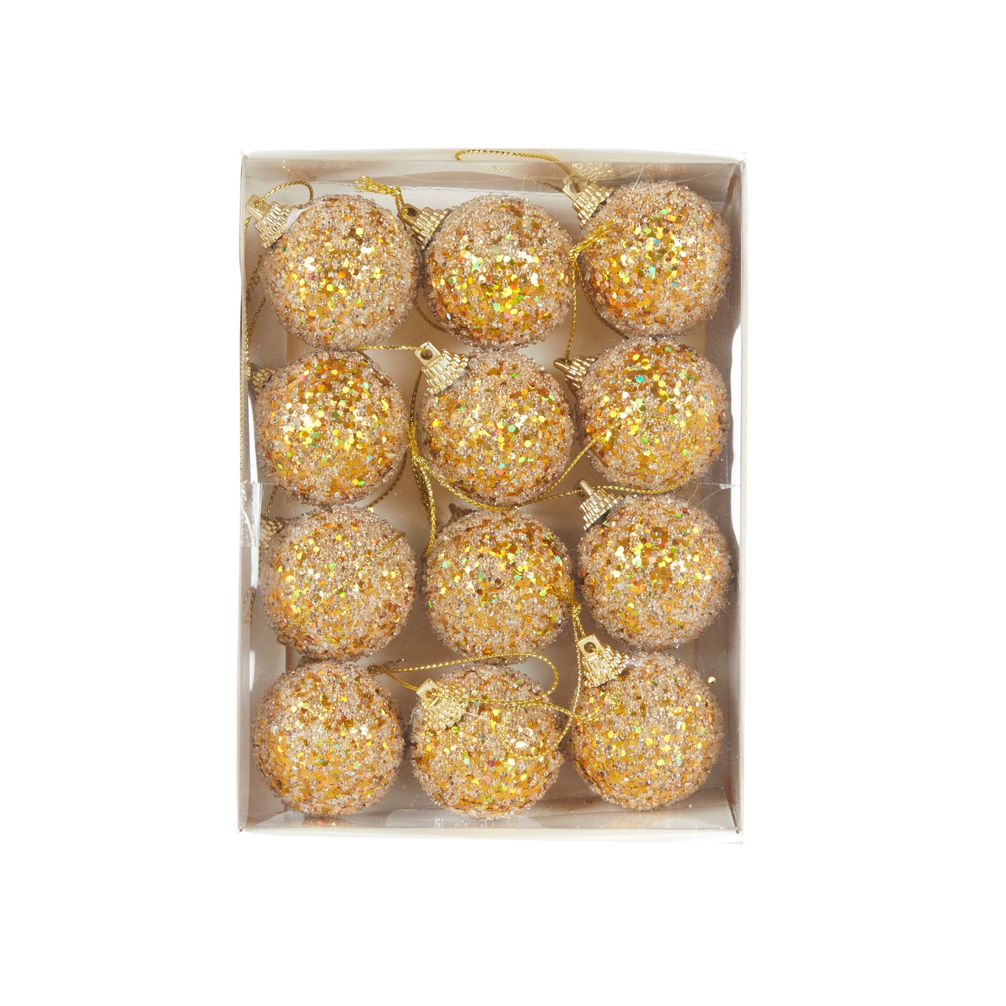 Mini Gold Sugar Baubles 12pk