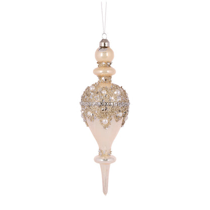 Pearl Beaded Jewel Drop Finial