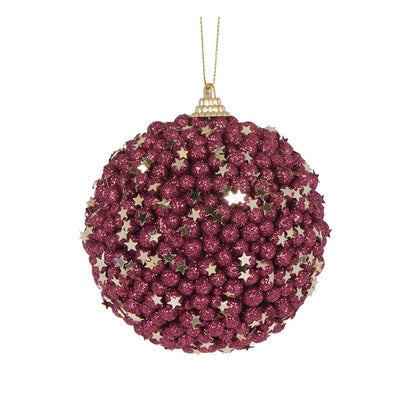 Burgundy Stars Bauble