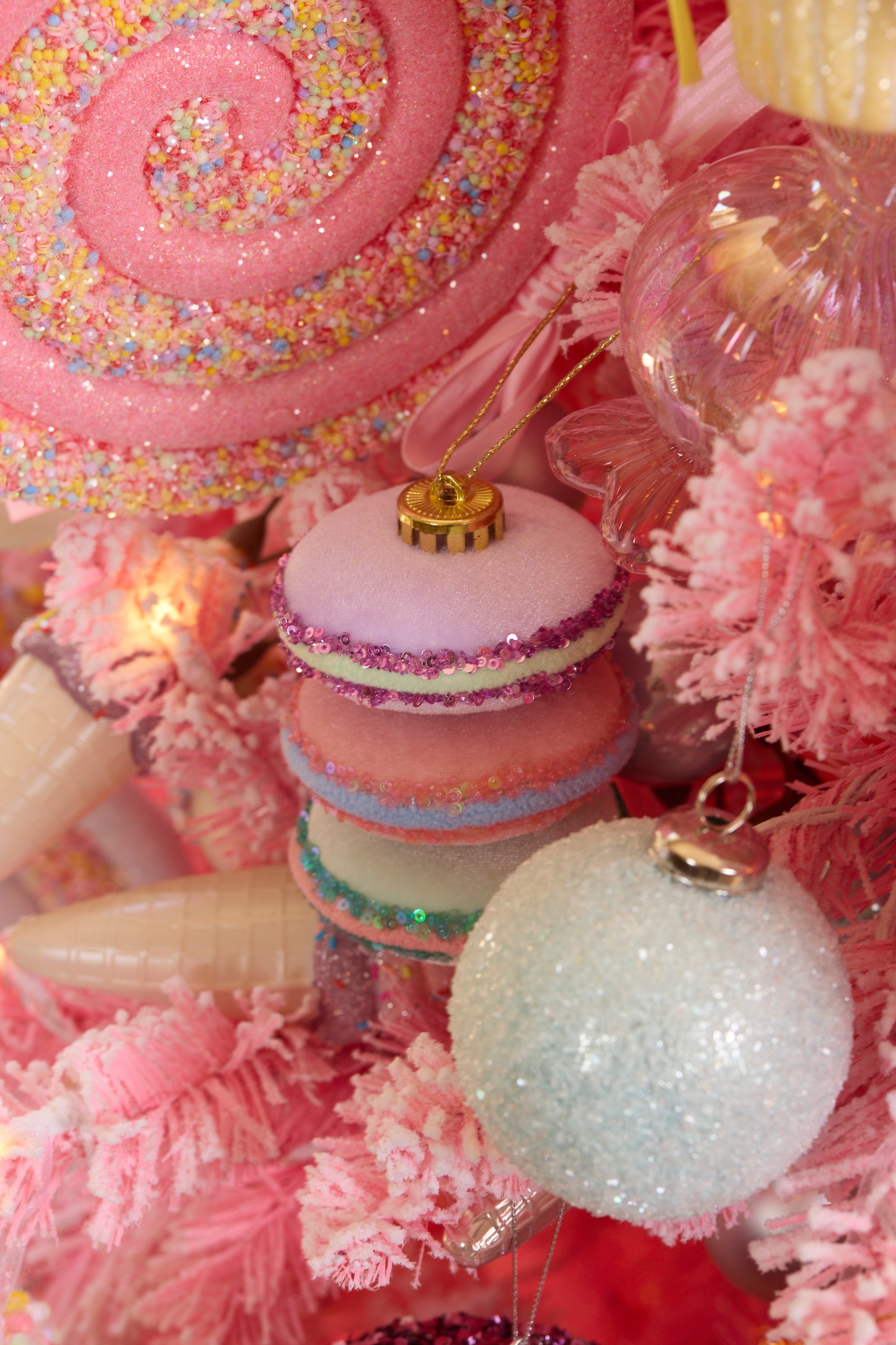 Velour Macaron Stack Hanging