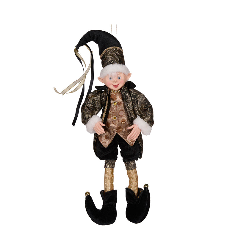 50cm Black Fabric Elf