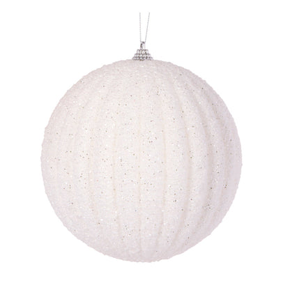 XL White Textured Rib Bauble
