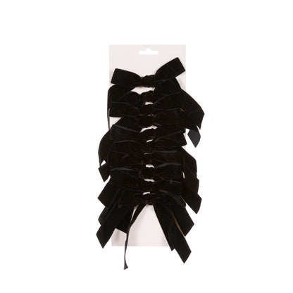 Set/10 5cm Black Velvet Bows