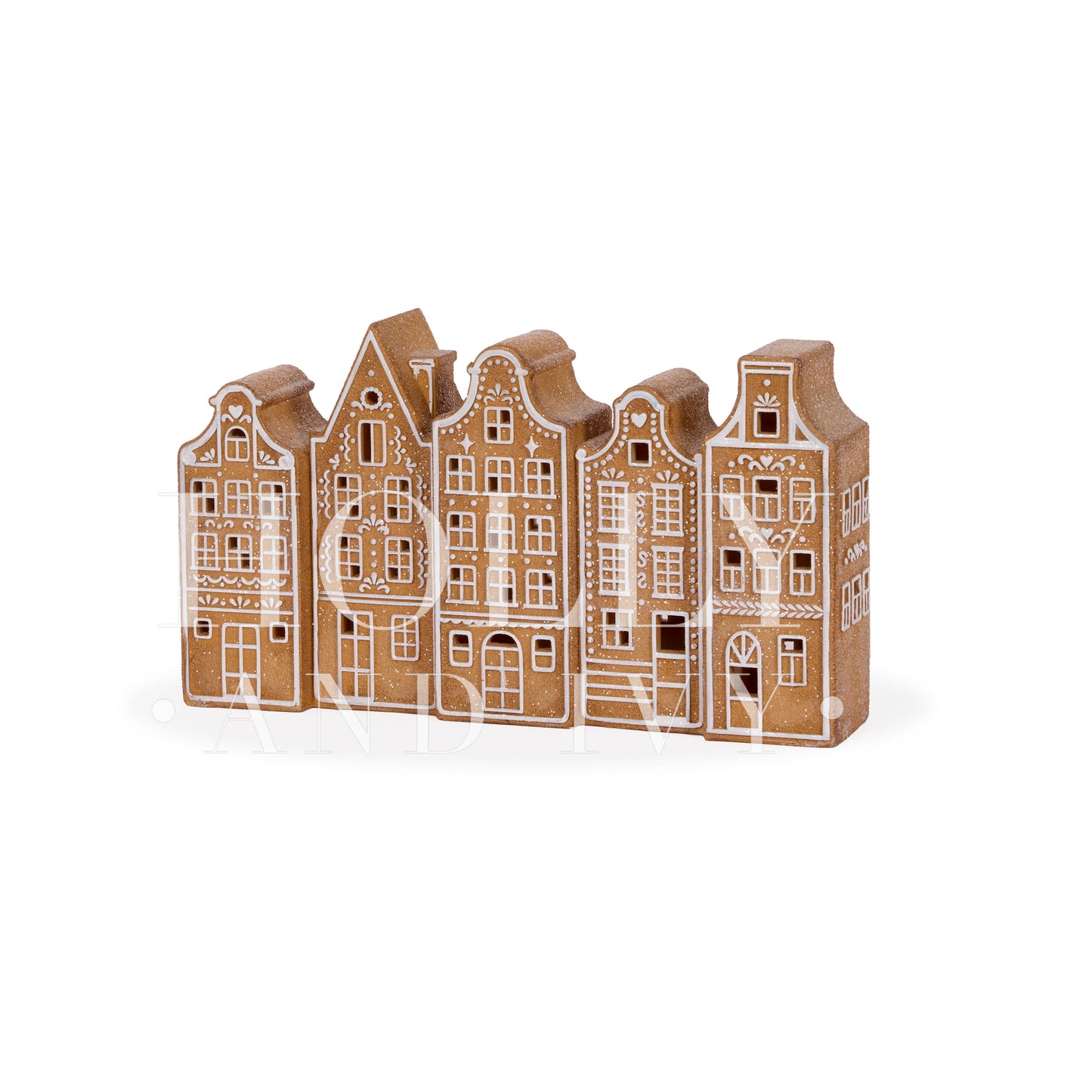 LED GINGERBREAD TOWNHOUSES