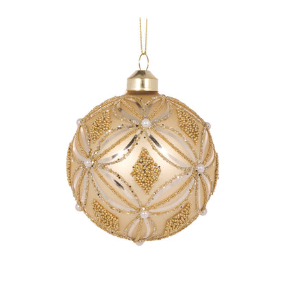 Champagne Frosted Deco Bauble