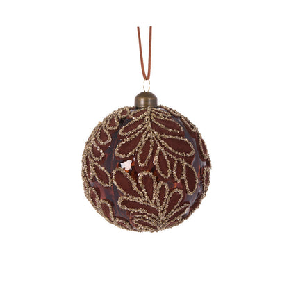 Chocolate Velvet Fern Bauble