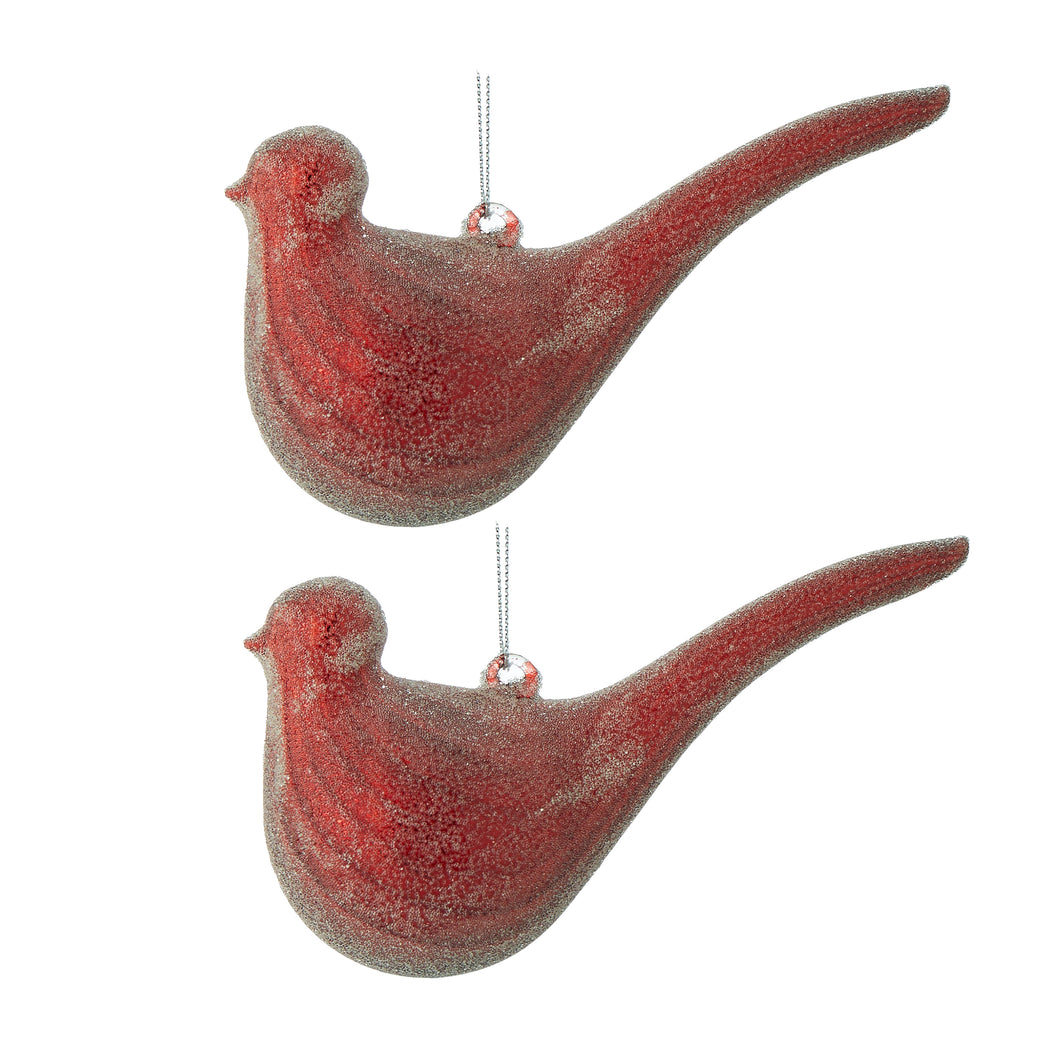 Set/2 Red Sugared Doves