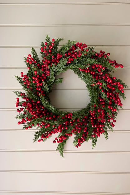 71Cm Luxe Juniper And Berry Wreath