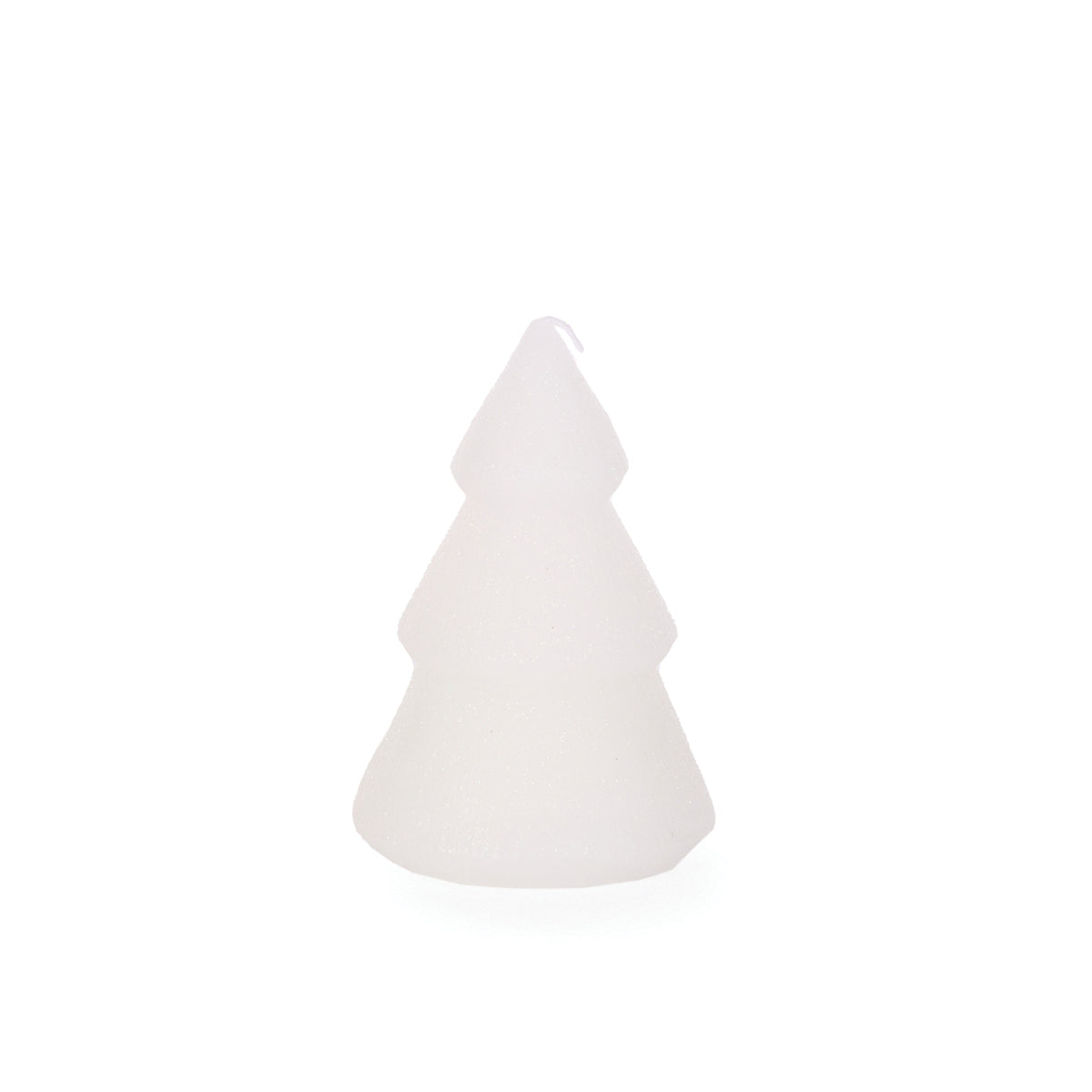 11cm White Ribbed Tree Candle