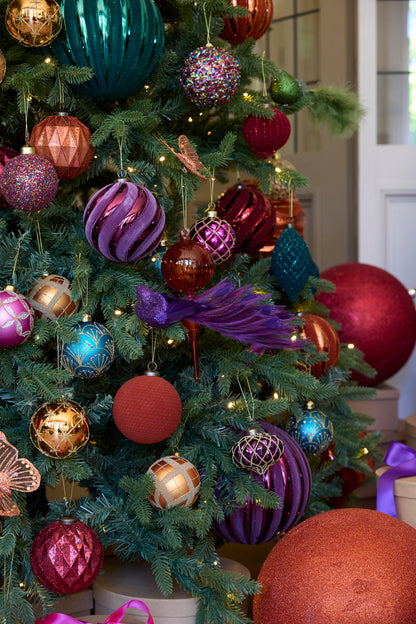 Purple Velvet Swirl Bauble